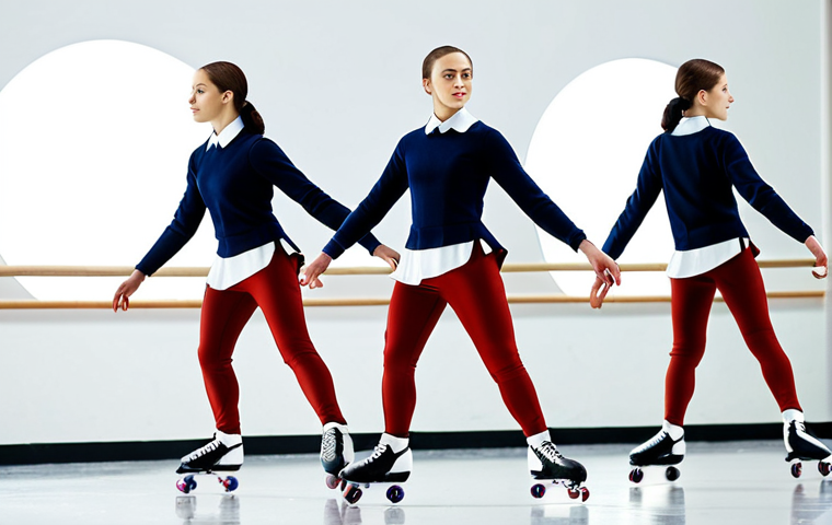 스케이트 용품 온라인 구매 - Urban Skating Scene**

"A professional inline skater, fully clothed in modern athletic wear, perform...