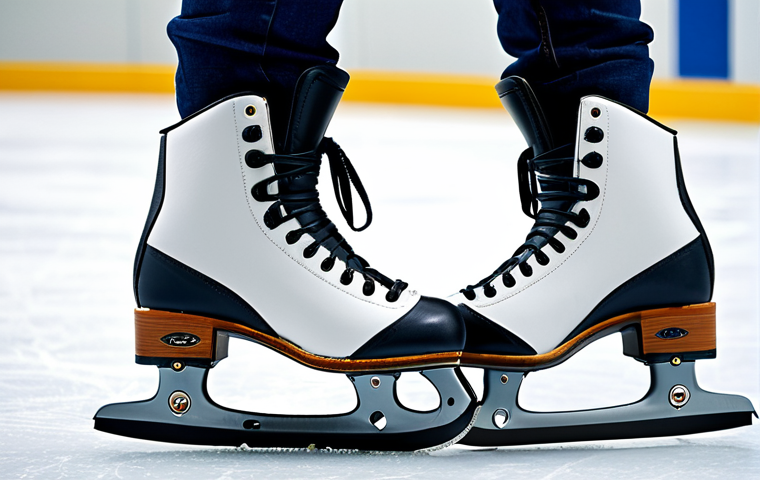 스케이트 입문자 추천 모델 - Recreational Ice Skates**

"Close-up shot of a pair of recreational ice skates, fully clothed, showc...
