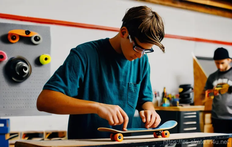 중고 스케이트 구입 팁 - **Prompt:** A close-up, highly detailed shot of a skilled skateboarder, around 20 years old, meticul... 중고 스케이트 구입 팁 - **Prompt:** A close-up, highly detailed shot of a skilled skateboarder, around 20 years old, meticul...